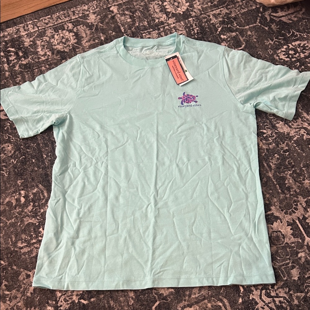 Vineyard Vines Girls Mint Green Short-Sleeve Logo Tee